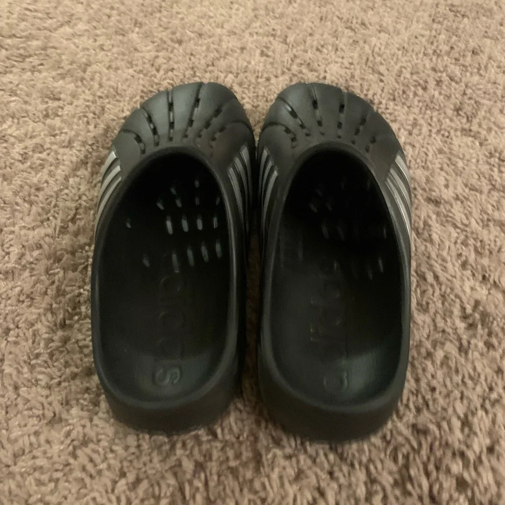 Adidas Adilette Clogs Aqua Water Slide Sandals Black White